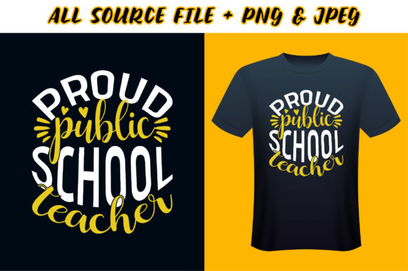 Proud Public Teacher Tee: Graphics for Crafts