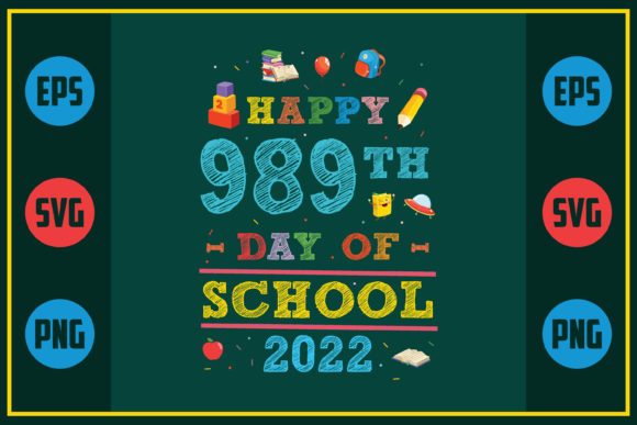 Reviewing Happy 989th Day of School 2022 for Embroidery