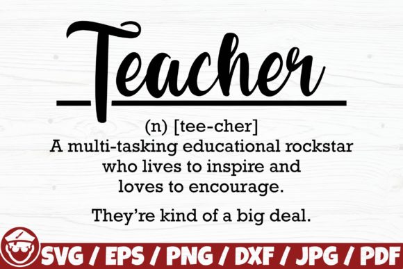 Teacher Definition: Graphics for Crafts & Branding