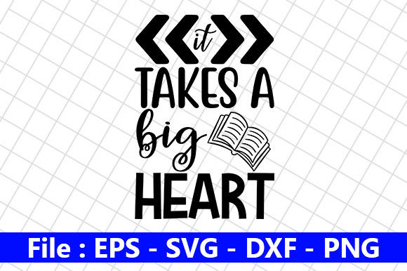 Teacher Quotes Design: Big Heart Graphics for Crafts